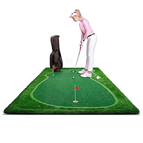Golf-Putting-Matte, große Golf-Putting-Matte 3 m/4 m, Kunstrasen-Golfmatte für Garten/Büro/Wohnzimmer, Golf-Putting-Trainingsmatte (Farbe: verdickt, Größe: 1,5 x 3 m) von CQLXZ