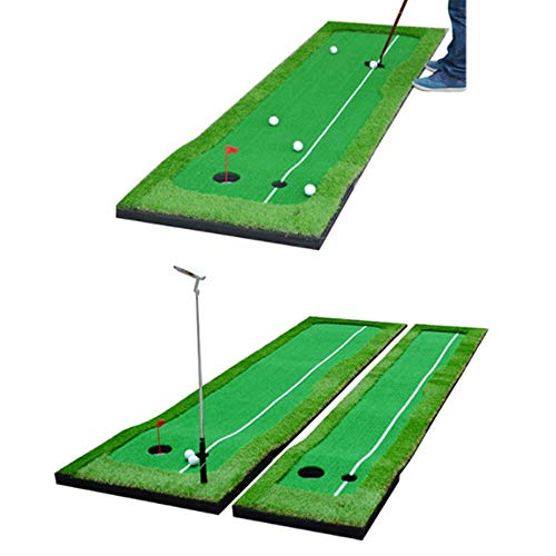 Golf-Putting-Matten für Herren, Golf-Putting-Green/Matte – Golf-Trainingsmatte – professionelle Golf-Übungsmatte – grüner, Langer anspruchsvoller Putter für drinnen und draußen, tragbare Golf-Drivin von CQLXZ