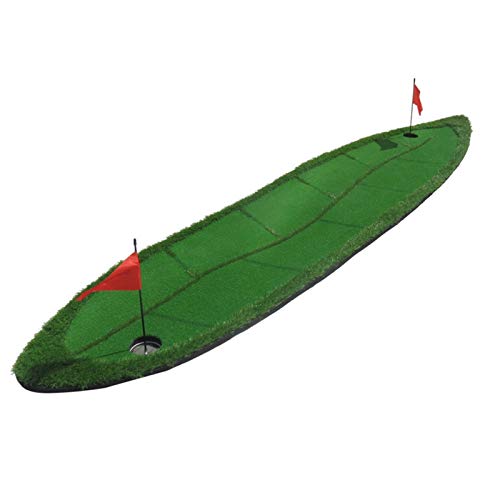 Golf-Trainingsmatte Golf-Putting-Green-Matte Tragbare Kunstrasenmatte im Freien und drinnen zum Üben von Graspad-Übungswerkzeugen (Farbe: Grün, Größe: Mittel) von CQLXZ