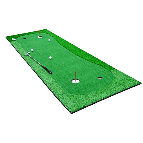 Golfausrüstung Tragbare Golf-Putting-Matte Indoor/Outdoor Green System Professionelle Übungsmatte mit hochelastischer Rückseite aus Gummisohle für Indoor- und Outdoor-Golf von CQLXZ