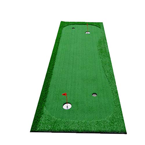 Indoor-Golf-Putting-Green mit Putter, professionelle Golf-Trainingsmattenhilfen, tragbare Mini-Putting-Matte für das Home-Office im Freien B 75 x 300 cm (30 x 118 Zoll) von CQLXZ