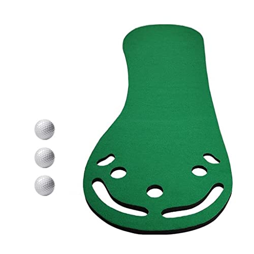 Putting-Green-Matten für den Golf-Putting-Einsatz inklusive 3 Golfbällen zum Üben von Putt-Green-Teppich für Kinder beim Putten im Innen- und Außenbereich (Farbe: Stil 1, Größe: 300 x 90 cm) von CQLXZ
