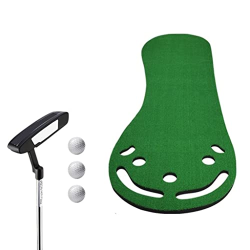 Putting-Green-Matten für den Golf-Putting-Einsatz inklusive 3 Golfbällen zum Üben von Putt-Green-Teppich für Kinder beim Putten im Innen- und Außenbereich (Farbe: Stil 4, Größe: 300 x 90 cm) von CQLXZ