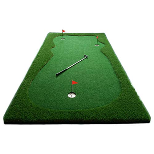 Putting-Übungsmatte, tragbare Golf-Putting-Green-Übungsmatte, Golf-Pong-Spiel für Büro, Party, Büro, Zuhause, Hinterhof (Farbe: Grün, Größe: 150 x 300 cm) von CQLXZ