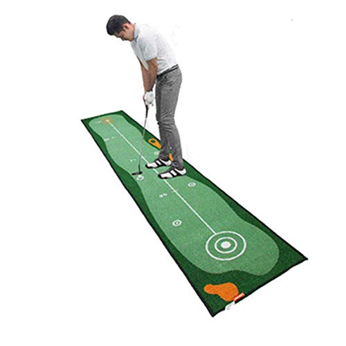 Putting-Übungsmatte Indoor-Golf-Putting-Green-Übungs-Golf-Putting-Matte Golf-Übungs-Putting-Green-Matte Büro Zuhause Hinterhof (Farbe: Grün, Größe: 50 x 300 cm) von CQLXZ