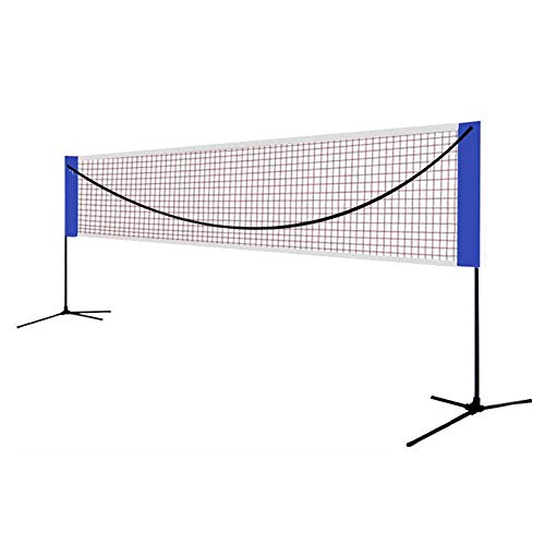 Tragbares, Robustes und rostfreies Tennisnetz, einfach aufzubauendes Roll-A-Netz für Tennis oder Badminton, Multisport-Kombinetz mit robuster Tragetasche (Größe: 5 m) von CQLXZ