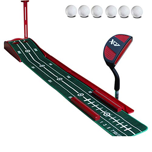 Tragbares Golf-Putting-Green mit Ballrückgabesystem, professionelle Indoor-Putting-Matte mit Putter, Faltbare Golf-Trainingsmatte B 30 x 300 cm (12 x 118 Zoll) von CQLXZ