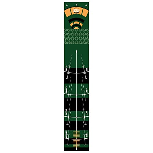 rutschfeste Golf-Putting-Green-Matte, Mini-Golf-Putting-Matte mit Ausrichtungsführungen, Übungs-Putting-Green, Golf-Zubehör für Männer (Farbe: Stil 1, Größe: 50 x 300 cm) von CQLXZ