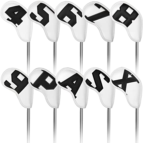Craftsman Golf Magnetische Schlägerhauben für PXG Callaway X HOT Cobra Taylormade (groß) Weiß mit Schwarz von CRAFTSMAN GOLF