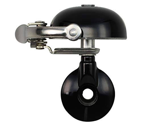 CRANE Bell Co. Suzu Mini Klingel Glocke Retro schwarz Ahead Cap Mount von CRANE Bell Co.
