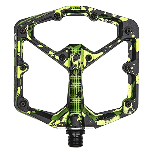 STAMP 7 GROßE Pedale - limitierte Auflage SPLATTER PAINT LIME GREEN von Crankbrothers