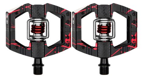 crankbrothers mallet e ls caged automatic pedals limited edition splatter red von CRANKBROTHERS