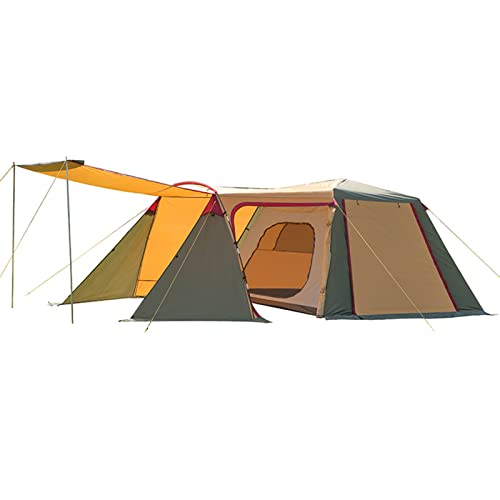 2-lagiges Campingzelt für 3–4 Personen mit Veranda, wasserdichtes Zelt mit Vorraum und einem Schlafzimmer für Camping im Freien, Wandern, Reisen, Survival, Expeditionen, Luxusunter von CRBUDY