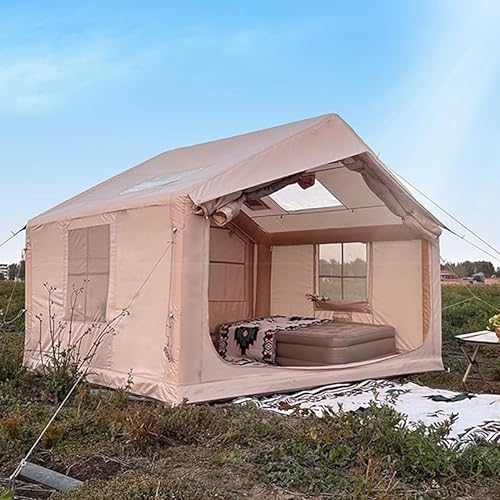 Aufblasbare Kabine, Aufblasbares Zelt, 8㎡ Campingausrüstung, 420D Oxford-Stoffzelt, Sonnen- und Regenschutz, Sichtdachfenster von CRBUDY