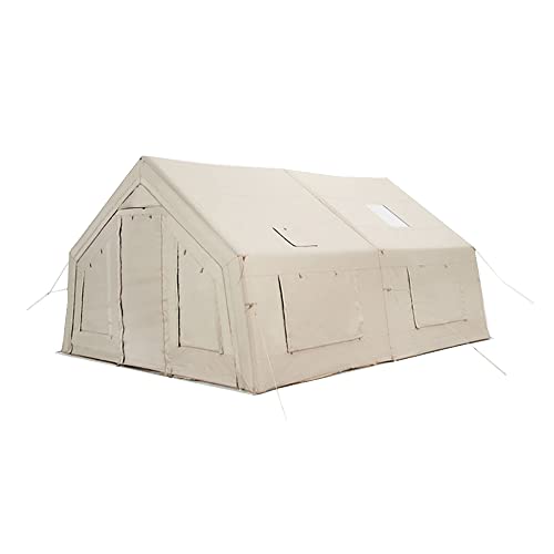 Aufblasbares Campingzelt für den Außenbereich mit Luftpumpe, 13 m² große Glamping-Zelte, einfach aufzubauendes, winddichtes 4-Jahreszeiten-Haus zum Angeln, Camping und Wandern, 480 von CRBUDY