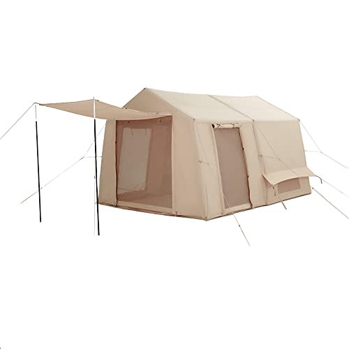 Aufblasbares Campingzelt für den Außenbereich mit Pumpe, 12 m² große Glamping-Zelte, einfach aufzubauendes, winddichtes 4-Jahreszeiten-Haus zum Angeln, Camping und Wandern von CRBUDY