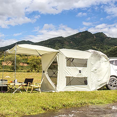 Automatisches Pop-Up-Zelt für SUVs, tragbare Sofortzelte für mehrere Personen und Familien, Auto-Markisen-Heckklappenzelt mit Tragetasche, universeller Fahrzeug-Sonnenschutz für Ca von CRBUDY