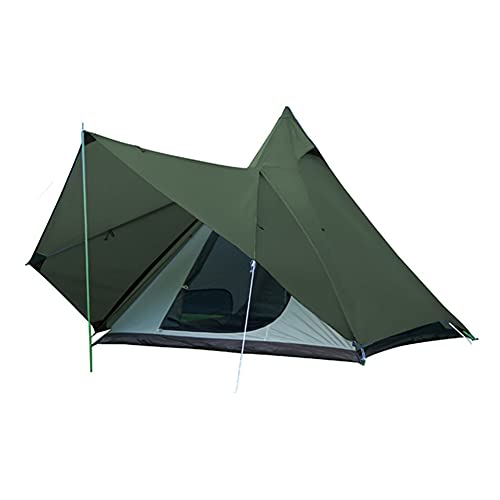 Camping-Pyramide-Tipi-Zelt, tragbar, wasserdicht, doppellagig, Indianer-Tipi-Zelt, Familien-Campingzelt für Outdoor-Wanderungen von CRBUDY