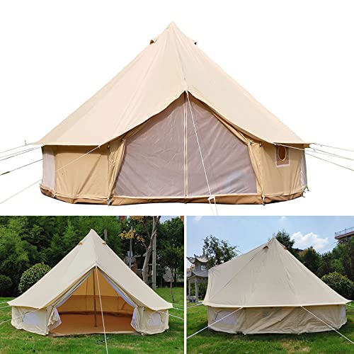 Campingzelt, 3 m und 4 m, wasserdichtes Outdoor-Zelt, großes Baumwoll-Canvas-Zelt, Jurte, 4-Jahreszeiten-Rahmenzelt von CRBUDY