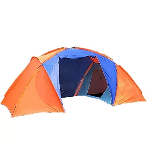 Campingzelt, Outdoor-Zelt, 2–4 Personen, doppelschichtiges, wasserdichtes Vordach, Sonnenschutz, mit 1 Halle, 2 Zimmern, Kuppelzelten von CRBUDY