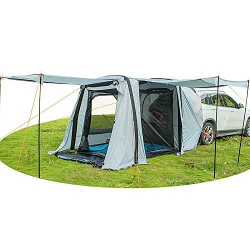 Campingzelt Aufblasbares Autozelt Kostenlos zum AufbauenZelt Geräumiges SonnenschutzHeckklappenzelt Atmungsaktives Mesh-Belüftung Tragbares Kofferraumzelt für ReisenCampingSSedan von CRBUDY