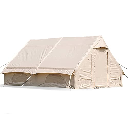 Campingzelt Aufblasbares Baumwollzelt für den Außenbereich, Glamping-Camping-Kabinenzelt, einfacher Aufbau in Sekunden ohne Zeltstange, mit Pumpe für Camping, Wandern, Bergsteigen von CRBUDY