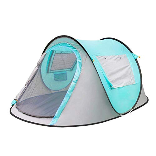 Campingzelt Tipi-Zelt für den Außenbereich, groß, für 3–4 Personen, automatisches Zelt, Wildstrandzelt, Picknick, Wildnis, Bergsteigen, Angeln, Abenteuer, ultraleichter Wind, 2,45 von CRBUDY