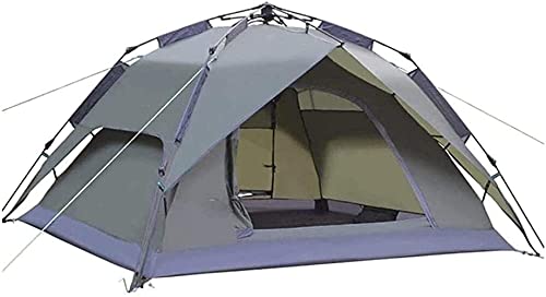 Campingzelt Zelt, Camping-Familienzelt Einfach aufzubauen Leichtgewichtig ist wasserdicht Wandern und Bergreisen Farbe: Grau von CRBUDY