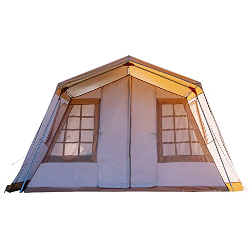 Campingzelt für 3–4 Personen, doppellagig, tragbares Familienzelt, wasserdicht, Winddicht, UV-beständig, zum Wandern, Angeln – Festival-Partyzelt, Tipi von CRBUDY
