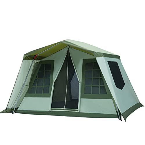Outdoor-Zelt Camping Verdicktes Raumzelt Sonnenschutz und Regenschutz Großes Luxus-Campingzelt Großes Zelt für den Außenbereich, Familienhüttenzelte, Familienzelt fürs Campen (A) D von CRBUDY