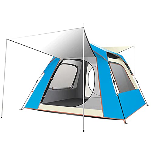 Sofort aufklappbares Campingzelt für 3–8 Personen, leichtes Zelt, wasserdichtes Doppellagiges Familienzelt mit Tragetasche für Outdoor-Camping, Wandern, Klettern, Angeln von CRBUDY