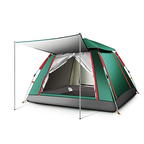 Thermoisoliertes Outdoor-Campingzelt für 3–4 Personen, automatisches Zelt, Dickes, regenfestes Campingzelt, mit Festival-Essentials, Kuppelzelt, 100% wasserdicht, 240 x 240 x 154 von CRBUDY