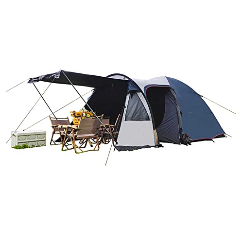 Tragbare Campingzelte für 4 Personen, doppelschichtige wasserdichte Zelte für Camping, tragbare Familienzelte für Camping, Zimmer und Wohnzimmer, Vordach von CRBUDY