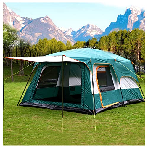 Tragbare Campingzelte für Familien mit 5 bis 8 Personen, 2 Schlafzimmern und Wohnzimmer, Sonnenschutzzelt, stabiles und leichtes Sport-Popup-Zelt für Familien, Outdoor, Wandern und von CRBUDY