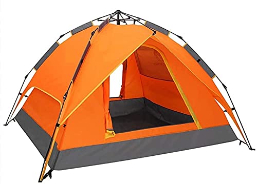 Tragbare Campitent-Doppelschicht-Pop-up-Zelte für 3 bis 4 Personen, wasserdichtes Campidome-Zelt mit 2 Türen und belüftetem Netzfenster, für Wandercamping (Orae a) von CRBUDY