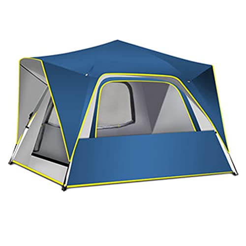 Tragbarer Campingunterstand, tragbar, mit Tragetasche, wasserdicht, für 3–4 Personen, sofort aufbaubares Pop-up-Zelt mit Regenschutz Oben für Campihiki-Bergsteigen (Blau A) von CRBUDY