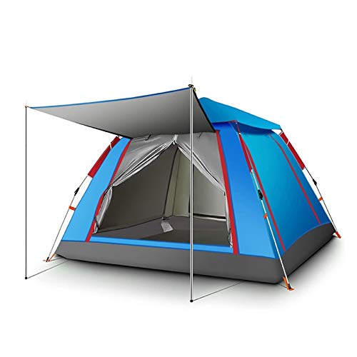Tragbares Zelt für 3–4 Personen, Winddicht, Campitent, wasserdicht, automatisch aufklappbar, Anti-Touristen-Zelte für Outdoor, Hikibeach, Reisen, Outdoor/Blau/a von CRBUDY