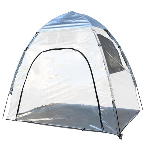 Transparentes Zelt, durchsichtiges Outdoor-Luftpolsterzelt, Campitent, Luftpolsterkuppel, 1,8 x 1,3 x 1,6 m, durchsichtiges, vielseitiges Pop-up-Zelt für Sport, Camping, Garten (SI von CRBUDY