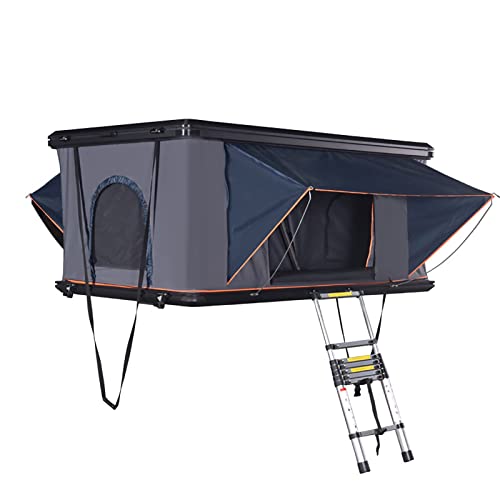 Wasserdichtes Hartschalen-Dachzelt 2,1 m, SUV-Camping-Dachzelt mit einziehbarer Leiter und solarbetriebenem Notlicht, Schiebedachzelt für Overland-SUV, LKW, Vans von CRBUDY