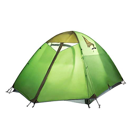 Zelt 3-Personen-Doppelschichtzelt Camping Anti-Sturm-Regen-Aluminiumstangenzelt Kompatibel mit Reisen Wandern Angeln Strand Outdoor-Camping von CRBUDY