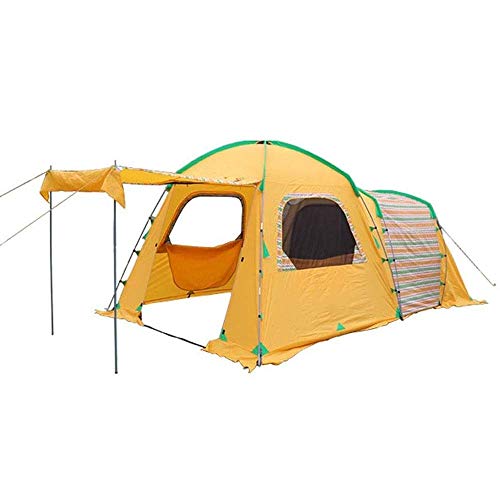 Zelt 4-Personen-Familiencampingzelt, wasserdichtes Vollkopf-Stehzelt, mit Wandern kompatibles Außenzelt, 260 * 210 / 175cm Outdoor-Camping von CRBUDY