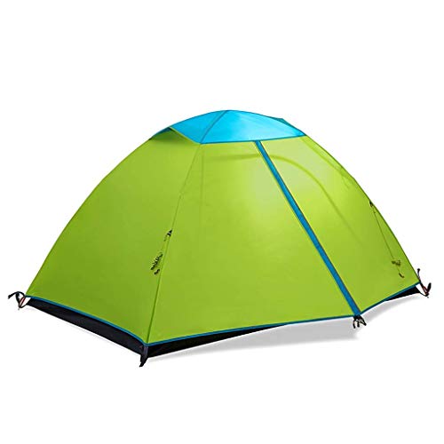 Zelt Camping Doppelschicht Regenfestes Leichtes Kuppelzelt Outdoor-Reise Tragbares Paarzelt,Grün von CRBUDY