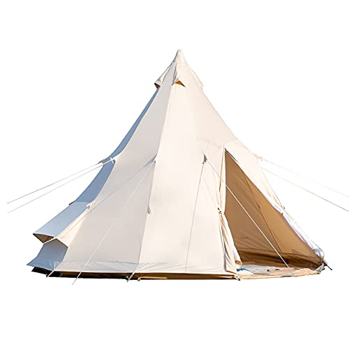 Zelt Outdoorzelt, 4-Jahreszeiten-Baumwollpyramidenzelt, Outdoor-Camping, verdicktes Zelt für Camping, Wandern, Weihnachtsfeier von CRBUDY