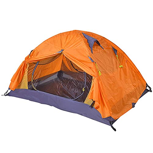 Zelt Sonnenschutz Regenfest Multifunktions-Klappautomatik Outdoor Camping Freizeit Familienzelte 2 Personen (Orange 2 Personen) von CRBUDY