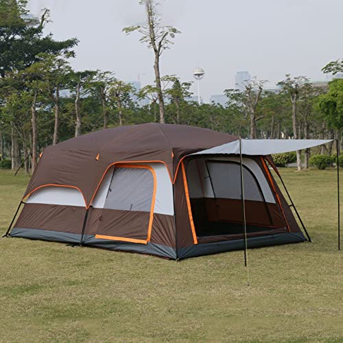 Zelte für Camping mit Veranda, Sofortzelt, automatisches Glamping-Zelt, wasserdicht, Winddicht, einfacher Aufbau in wenigen Minuten, ideal für Familienausflüge mit dem Auto, Festiv von CRBUDY
