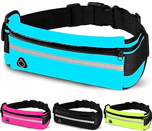 laufgürtel, Handytasche joggen aus Neopren, lauftasche Jogging wasserdicht, mit verstellbarem Riemen für iPhone 14,13,12/Pro/XR/XS/X/8, laufgürtel Handy, Running Belt, joggen Handytasche (Blau) von CREADY