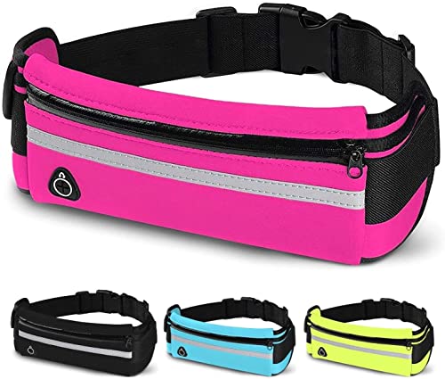 laufgürtel, Handytasche joggen aus Neopren, lauftasche Jogging wasserdicht, mit verstellbarem Riemen für iPhone 14,13,12/Pro/XR/XS/X/8, laufgürtel Handy, Running Belt, joggen Handytasche (Rosa) von CREADY