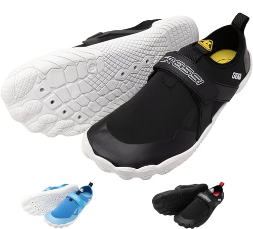 CRESSI Geko Shoes Black/White 39 - Unisex Seeschuh Ideal für ein intensives Erlebnis in der aquatischen Umwelt mit direkter Verbindung zum Meeresboden, Schwarz/Weiß, 39 von CRESSI