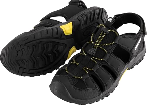 CRESSI Unisex-Adult Luca Black/Yellow 37 Bequeme Trekking Sandale ideal für Outdoor Abenteuer, Schwarz/Gelb von CRESSI