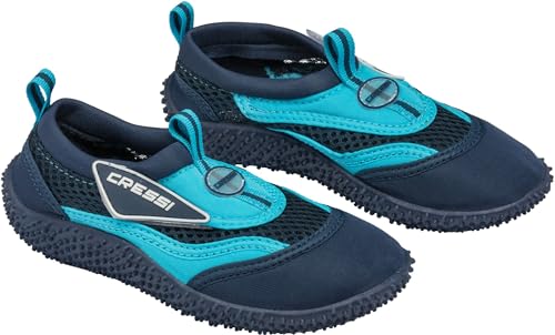 Cressi Coral Jr - Kinder Badeschuhe für Pool und Strand, Mehrfarbig (Blau/Hellblau), 31 EU von CRESSI